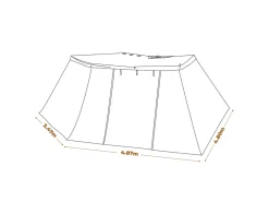 270 Awning 2.5m Wall Kit - BlockOut