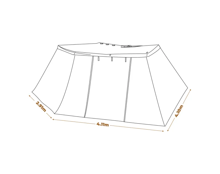 270 Awning 2m Wall Kit - BlockOut