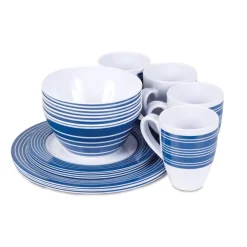 16 Piece Melamine Dinner Set - Nautical