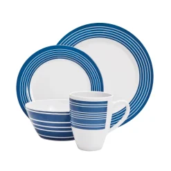 16 Piece Melamine Dinner Set - Nautical