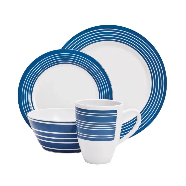 16 Piece Melamine Dinner Set - Nautical
