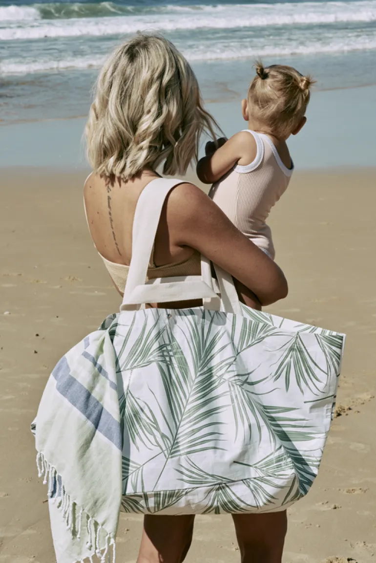 Beach Tote - Palm Cove Green