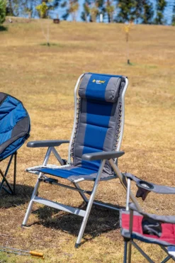 Cascade Deluxe 8 Position Recliner Chair - Navy