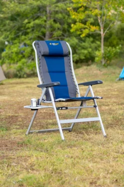 Cascade Deluxe 8 Position Recliner Chair - Navy