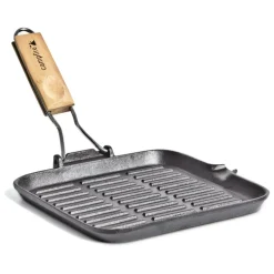 24cm Square Grill Frypan Folding Handle