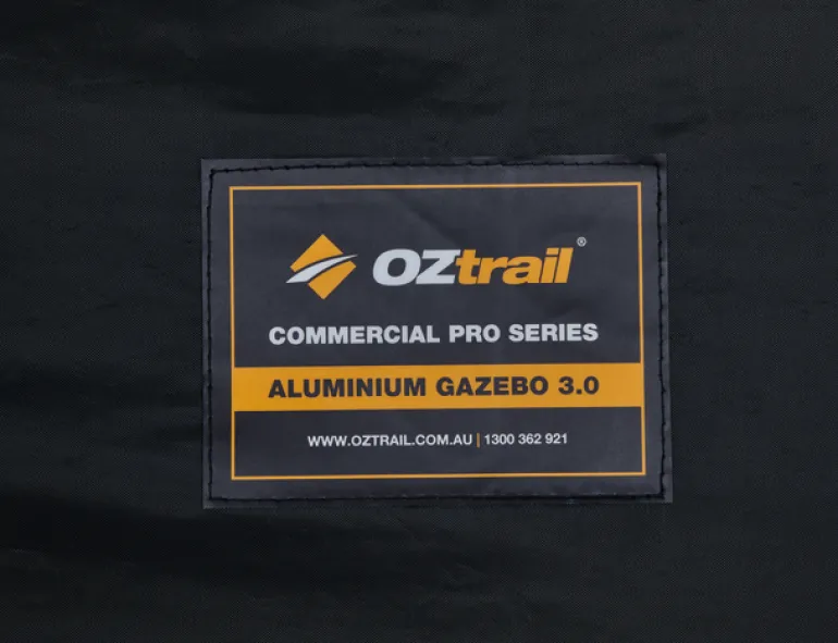 Commercial Pro Aluminium 3.0 Gazebo - Black