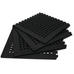 Foam Floor Mat Black - 4 Pack