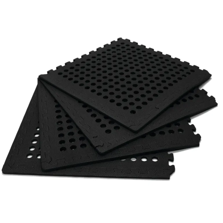 Foam Floor Mat Black - 4 Pack