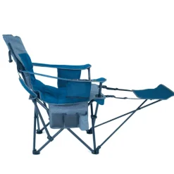 Monarch Arm Chair with Footrest - Blue
